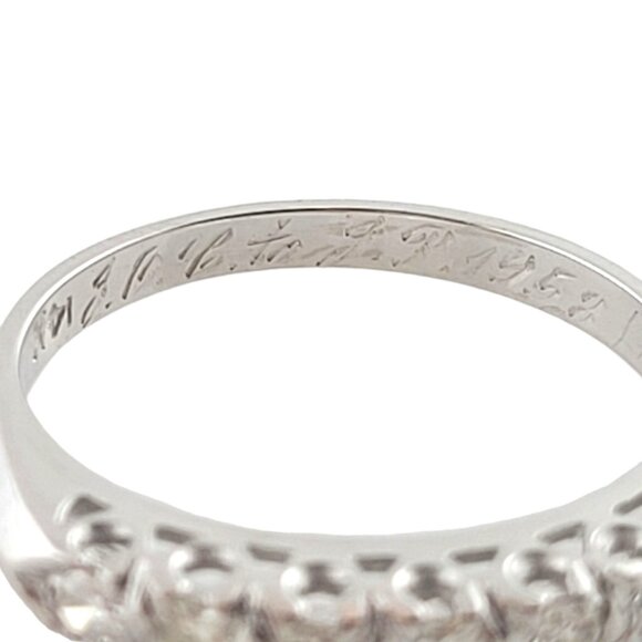 14K White Gold Diamond Band Size 5.75-6 #18079 - Picture 6 of 8